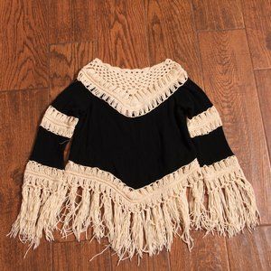 PLAY SIX GIRLS BOHO PEASANT FRINGE TOP